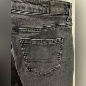 American Eagle Stretch Mom Jean Black Denim Size 10